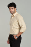 High Quality Cotton Shirt Beige