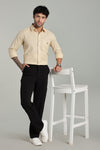 High Quality Cotton Shirt Beige