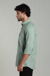 High Quality Cotton Shirt Mint Green
