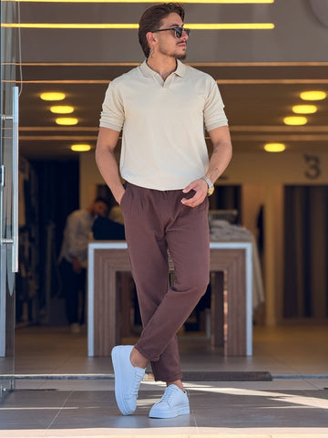 Sttifan Luxe Polo Co-ord  Beige Elite Edition