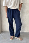 Straight-Leg Co-Linn Drawstring Trousers