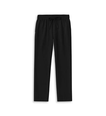 Straight-Leg Co-Linn Drawstring Trousers Black