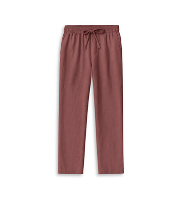 Straight-Leg Co-Linn Drawstring Trousers Brown