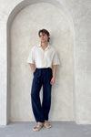 Straight-Leg Co-Linn Drawstring Trousers