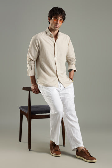 The Imperial Crown Relaxed Fit Set Beige & White