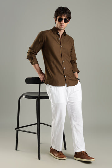 The Imperial Crown Relaxed Fit Set Brown & White