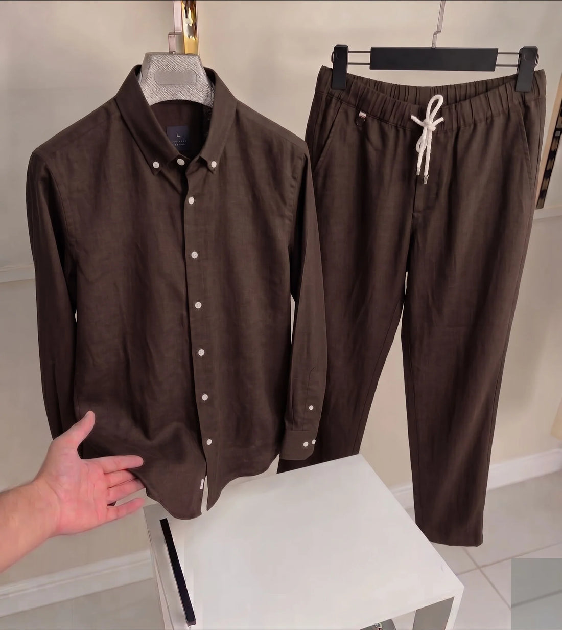 Top & Bottom Set Luxury Of Linen And Style