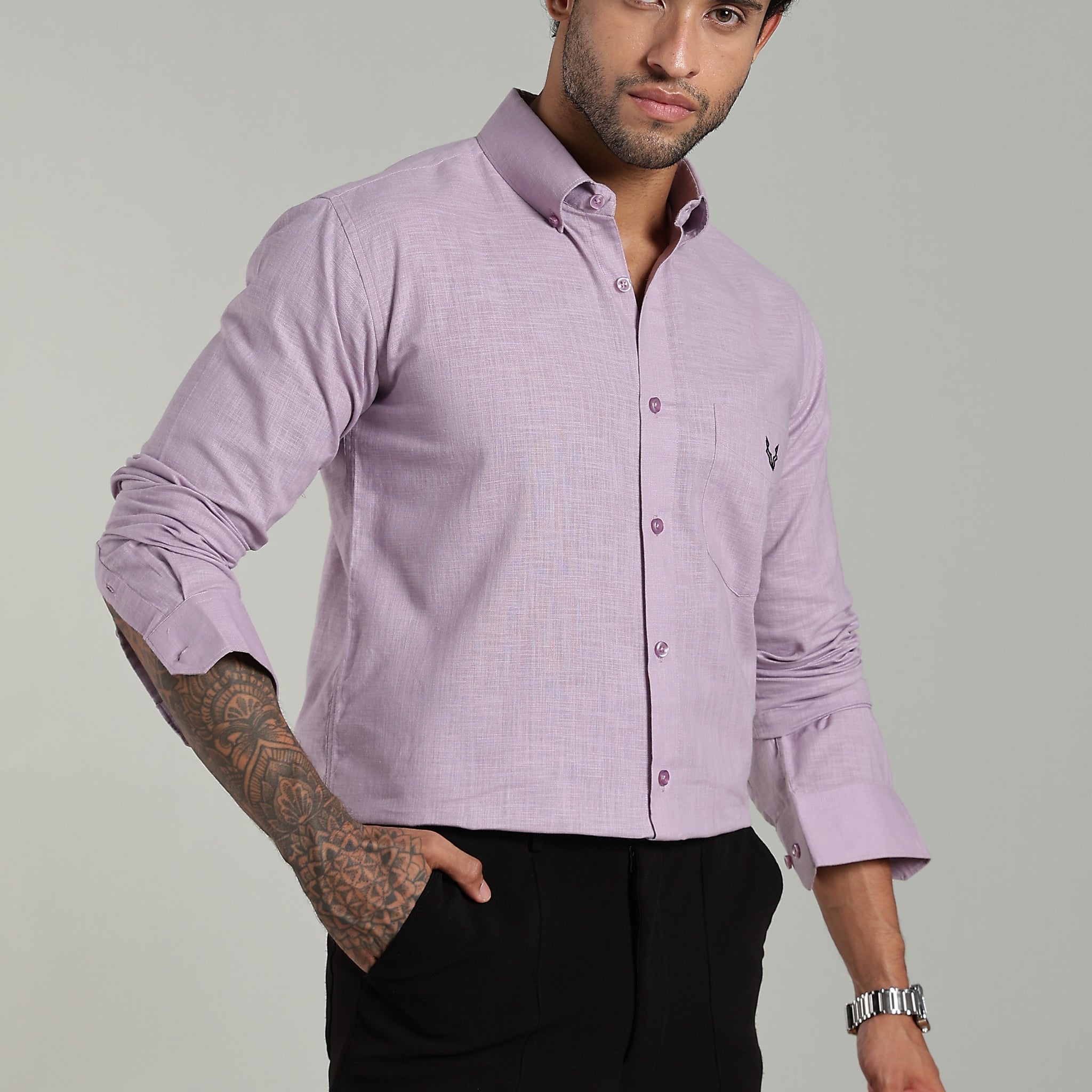 High Quality Cotton Shirt Purple