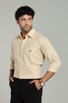 High Quality Cotton Shirt Beige