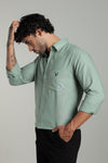 High Quality Cotton Shirt Mint Green