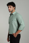 High Quality Cotton Shirt Mint Green