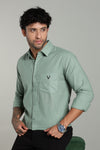 High Quality Cotton Shirt Mint Green
