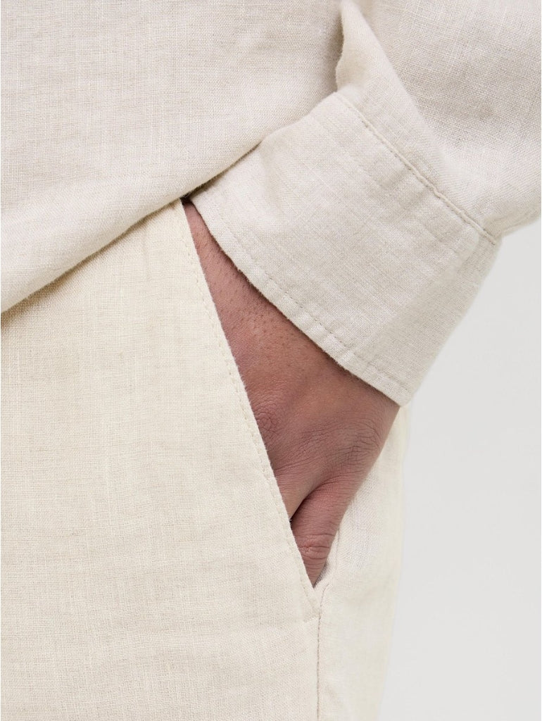 Loose Fit Linen Top & Bottom Cord Set