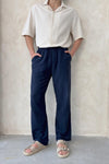 Straight-Leg Co-Linn Drawstring Trousers