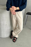 Straight-Leg Co-Linn Drawstring Trousers