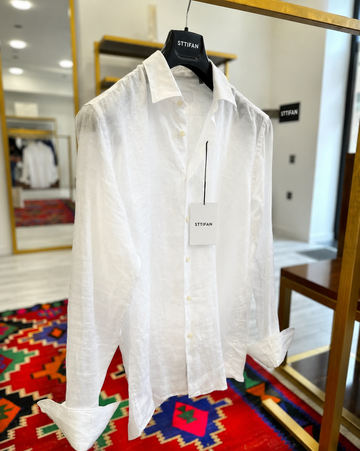 The Monarch Luxury Linen White Shirt