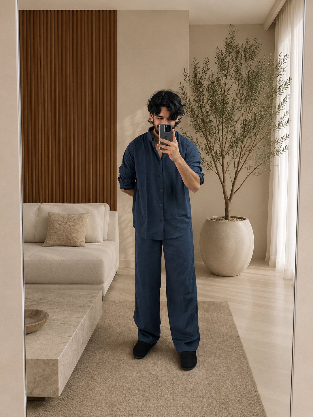 Origin Linen Top & Bottom Set